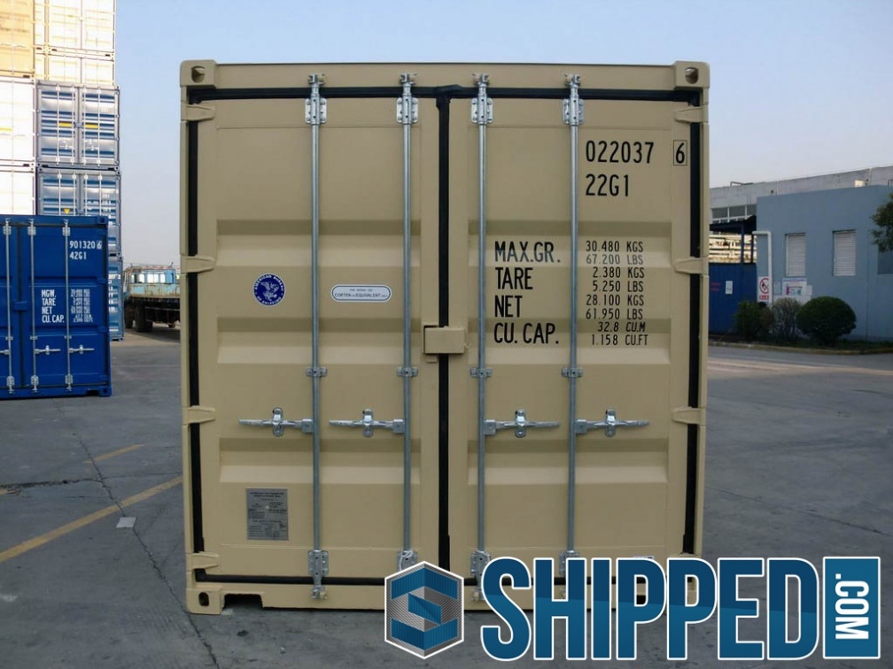 New-20ft-DD-(Double-Doors)-tan-RAL-1001-shipping-container-2966