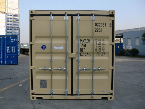 New-20ft-DD-(Double-Doors)-tan-RAL-1001-shipping-container-2966
