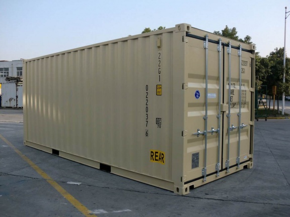 New-20ft-DD-(Double-Doors)-tan-RAL-1001-shipping-container-2975