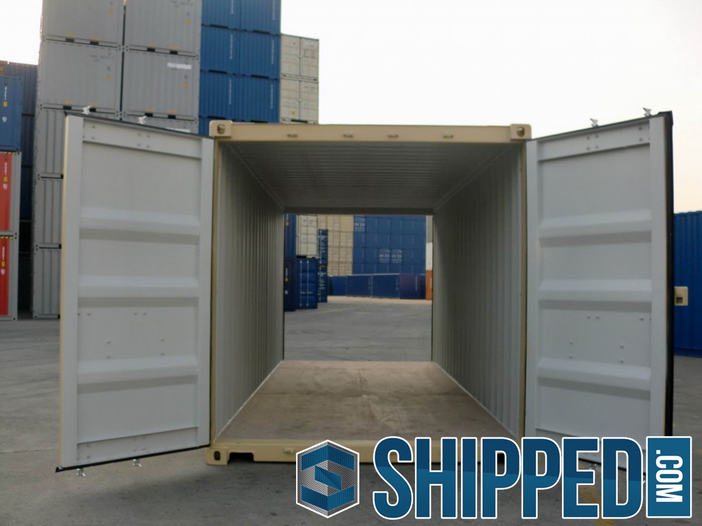 New-20ft-DD-(Double-Doors)-tan-RAL-1001-shipping-container-2983