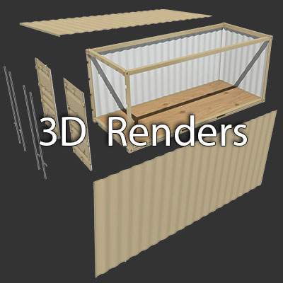 Shipping Container 3D Renderings